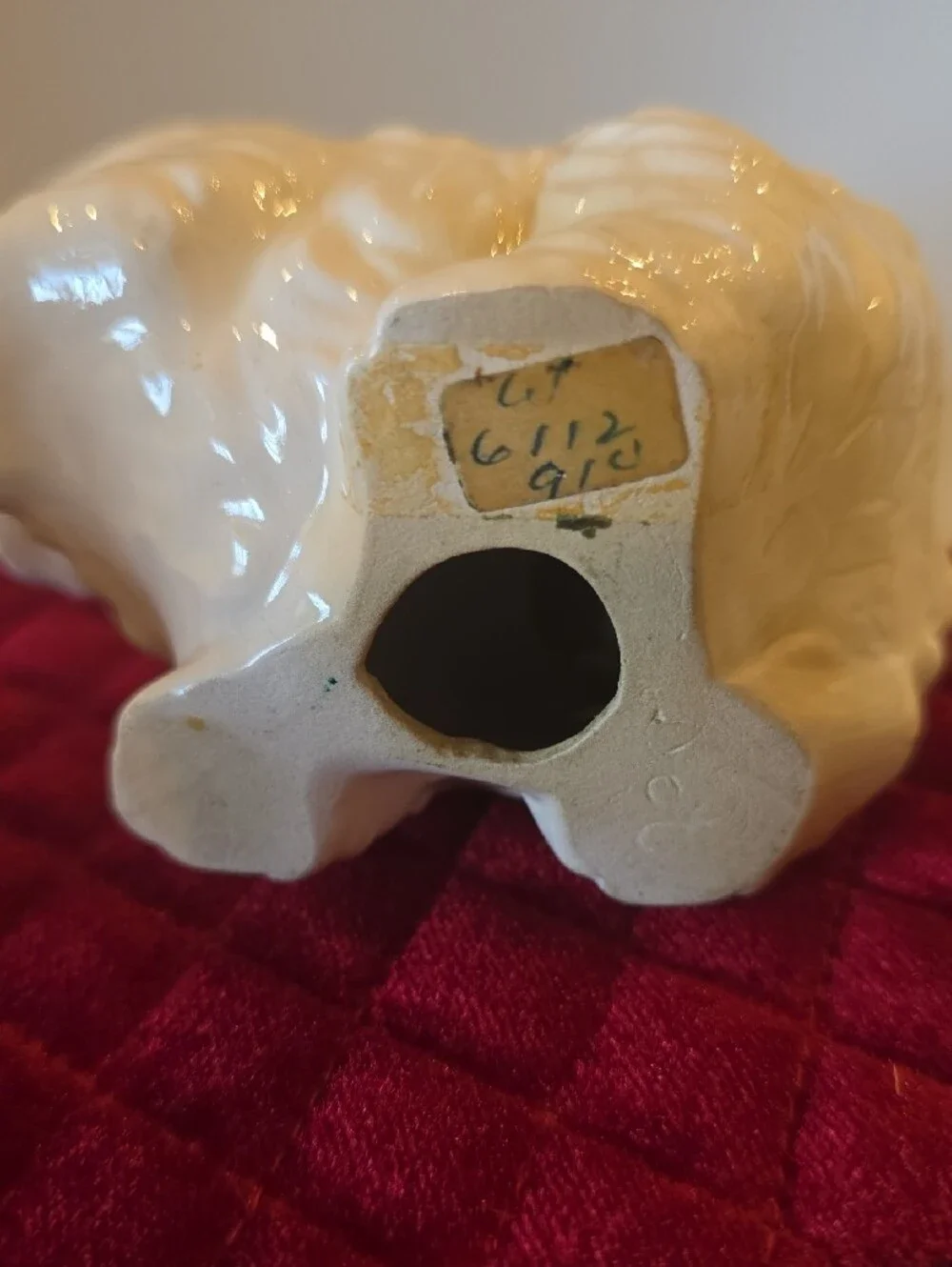 Vintage White Ceramic Kitten Figurines Dot - Trio